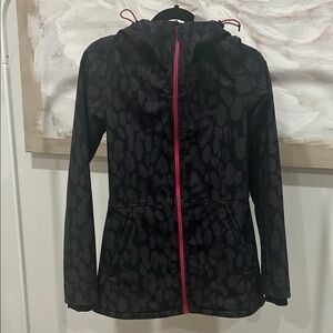 Bench Black and Gray Ski Jacket with Pink Accents